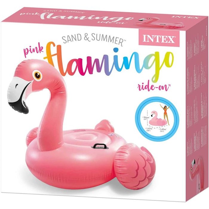 Надувной плотик Intex 57558 Фламинго, 142х137х97 см - 